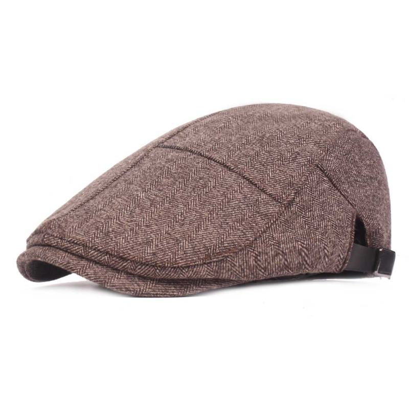 Męskie Damskie Dorywczo Zimowe Ciepłe Zagęścić Regulowane Berety Outdoor Plain Newsboy Caps