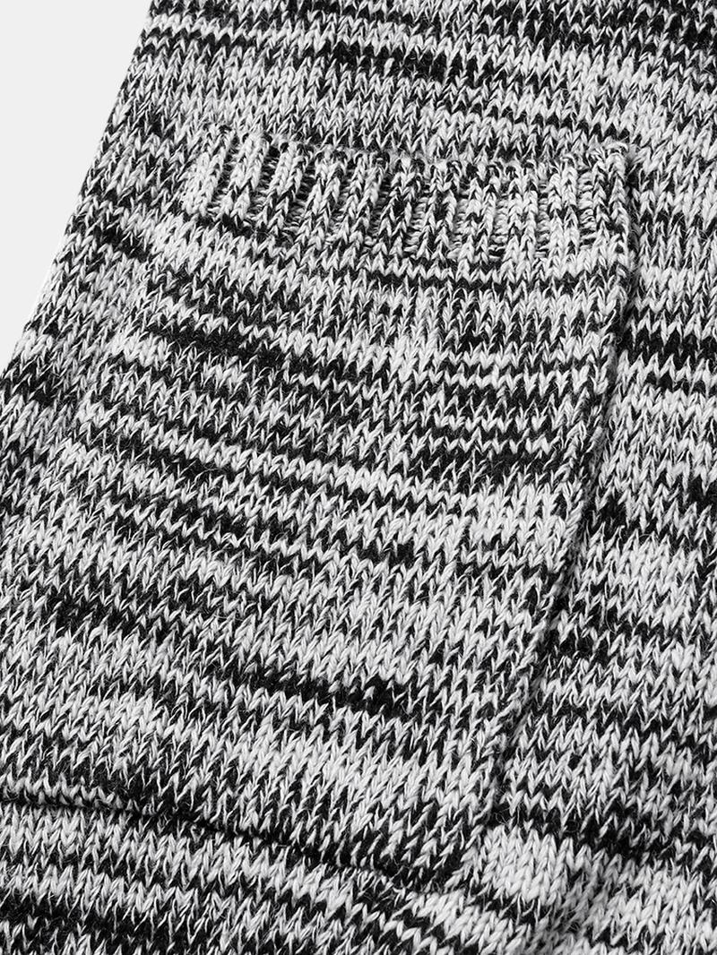 Męskie Dzianinowe Swetry Rozpinane Z Długim Rękawem Z Boczną Kieszenią O Średniej Długości