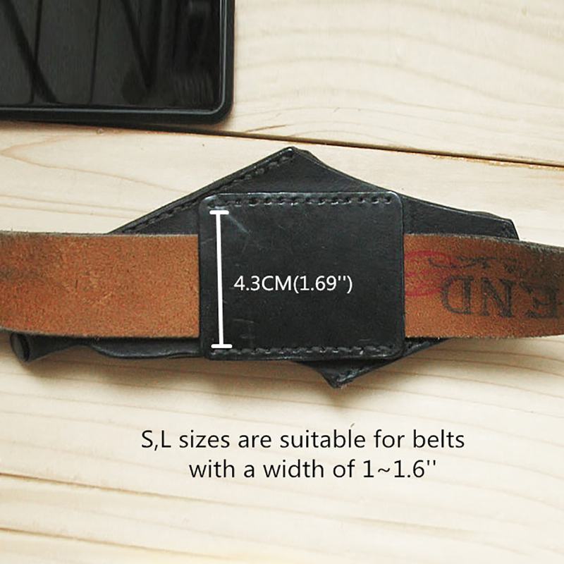 Męskie Genuine Leather Fanny Pack 4.7 Cala ~ 6.5 Cala Torba Na Telefon Torba Biodrowa Łatwa Do Przenoszenia Torba Edc Na Zewnątrz