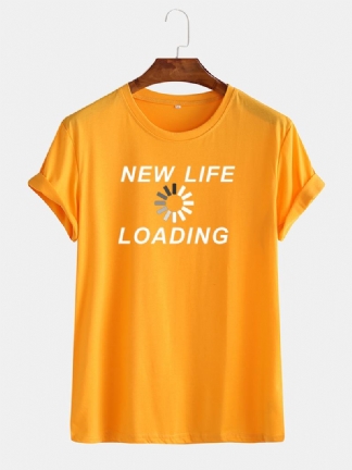 Męskie Jednokolorowe Śmieszne Slogan Casual T-shirty Z Krótkim Rękawem
