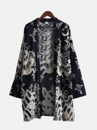 Męskie Kardigany Kimono W Stylu Narodowym