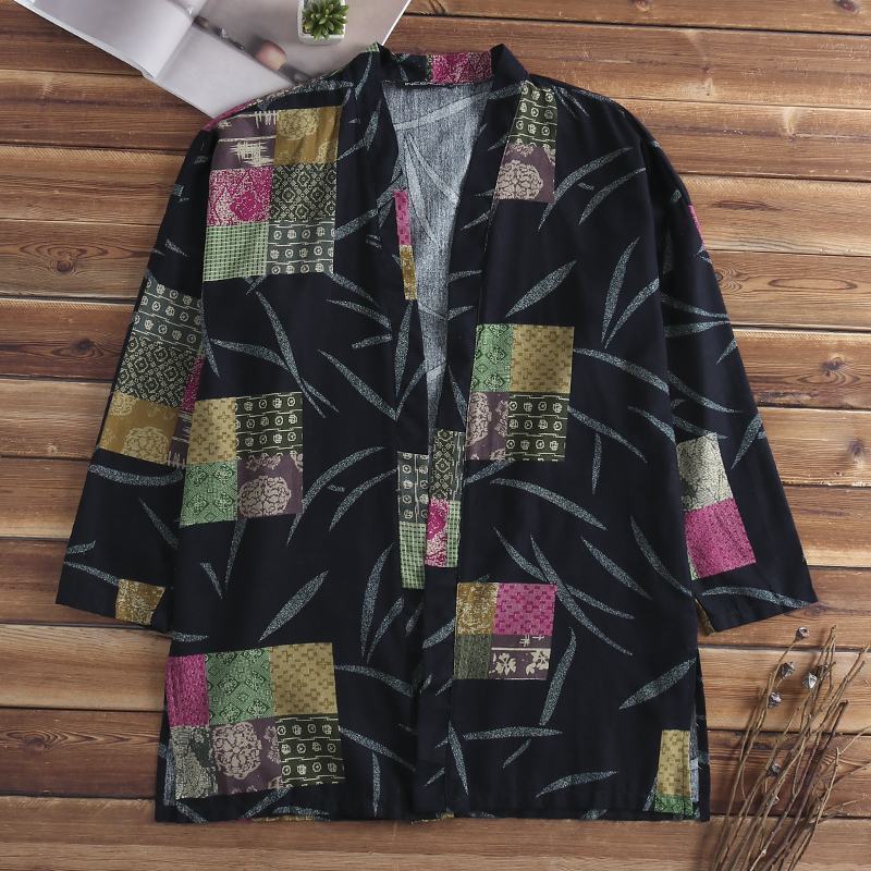 Męskie Kardigany Kimono W Stylu Narodowym