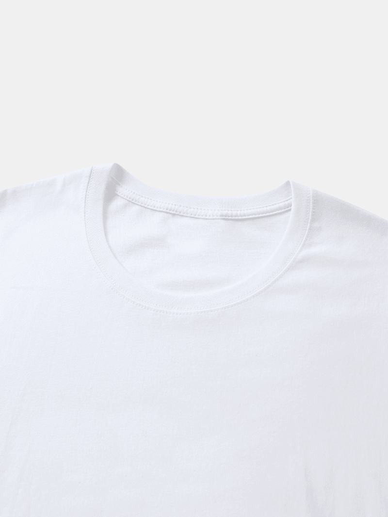 Męskie Koszulki Z Krótkim Rękawem 100% Bawełniane Z Kreskówkowym Nadrukiem W Grzyby