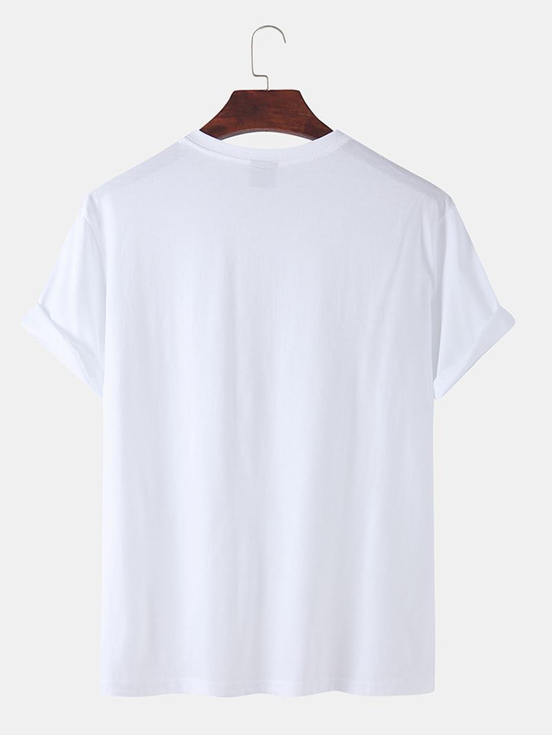 Męskie Koszulki Z Krótkim Rękawem 100% Bawełny Z Nadrukiem Grzyba