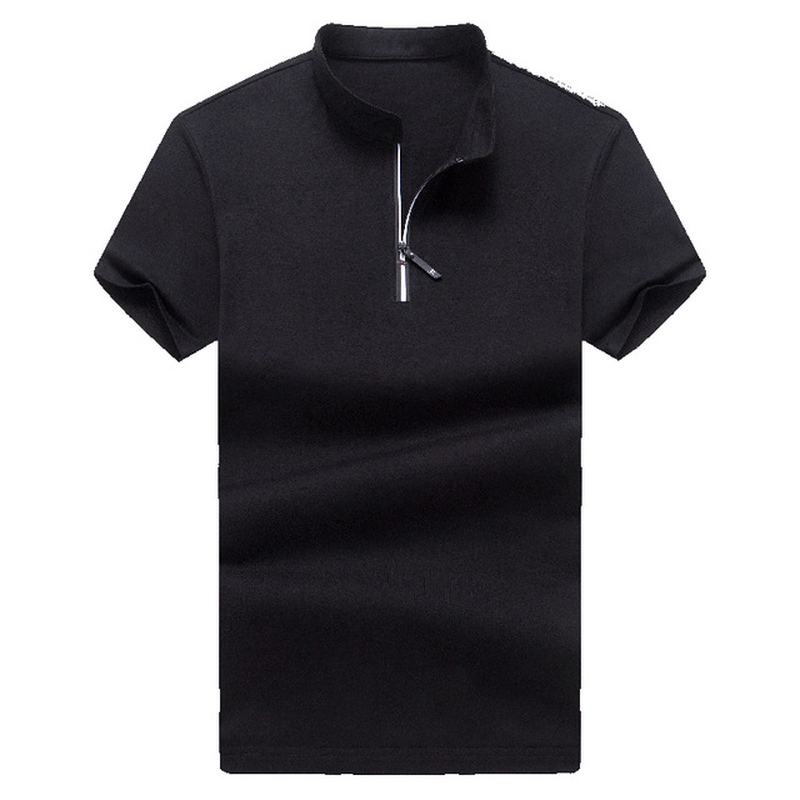 Męskie Koszulki Z Krótkim Rękawem Slim Lapel Casual T-shirty