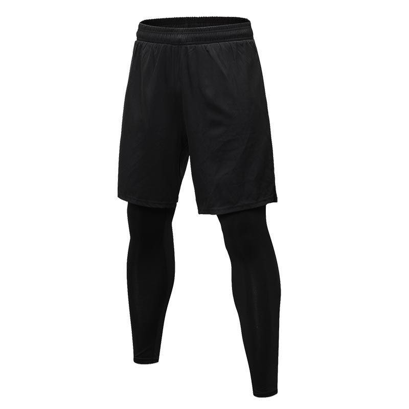 Męskie Legginsy Fake Two Pieces Of Fitness Sports Running Training