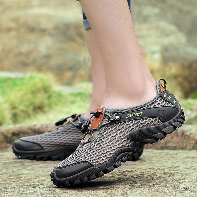 Męskie Mesh Antykolizyjne Toe Piesze Wycieczki Wspinaczka Outdoor Athletic Shoes