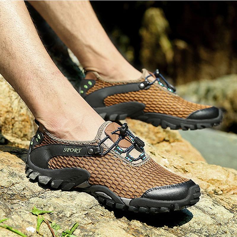 Męskie Mesh Antykolizyjne Toe Piesze Wycieczki Wspinaczka Outdoor Athletic Shoes