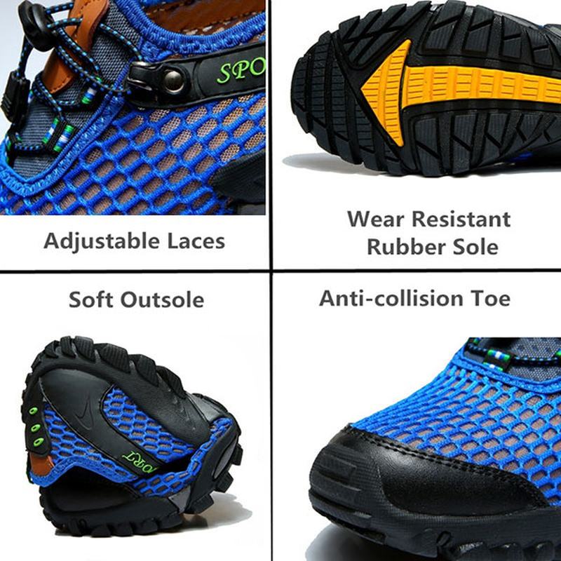 Męskie Mesh Antykolizyjne Toe Piesze Wycieczki Wspinaczka Outdoor Athletic Shoes