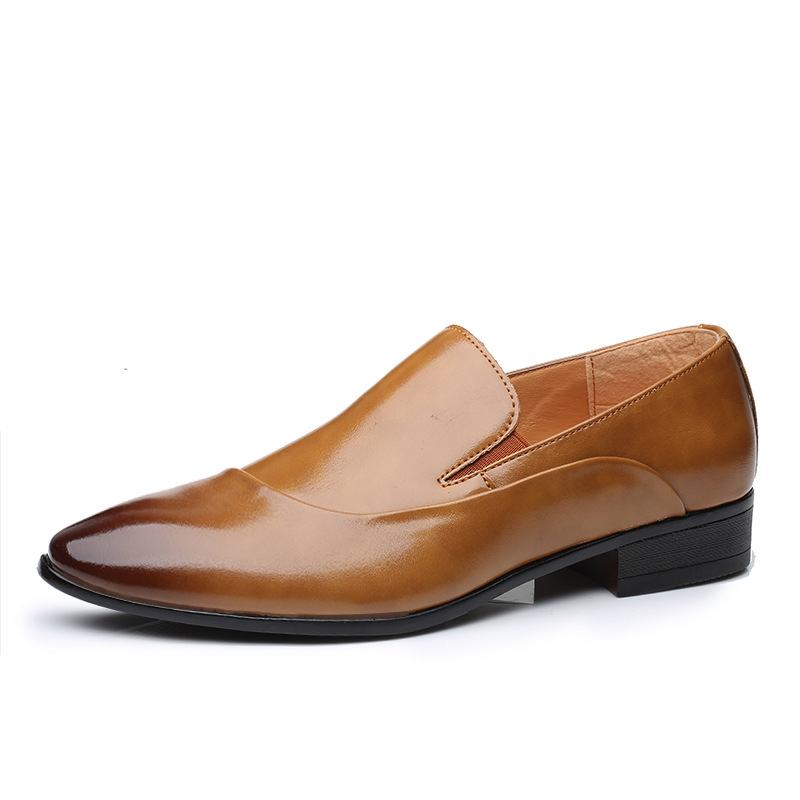 Męskie Miękkie Podeszwy Pointy Toe Slip On Vintage England Style Casual Dress Shoes