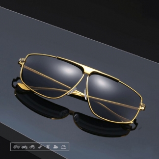 Męskie Modne Metalowe Okulary Przeciwsłoneczne Z Powłoką Anty-uv