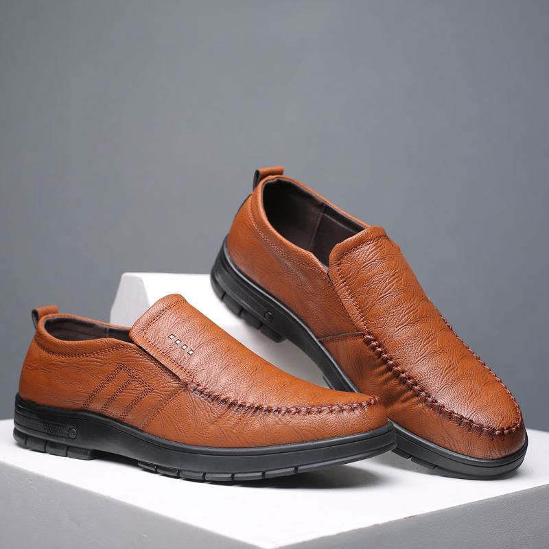 Męskie Oddychające Miękkie Dno Z Mikrofibry Slip On Casual Business Shoes