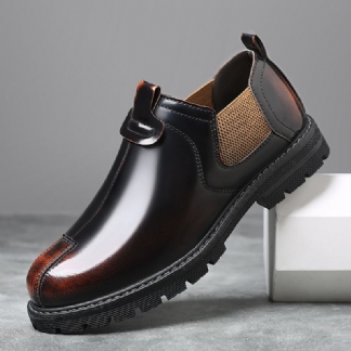 Męskie Oddychające Okrągłe Toe Soft Sole England Style Slip On Casual Chelsea Boots