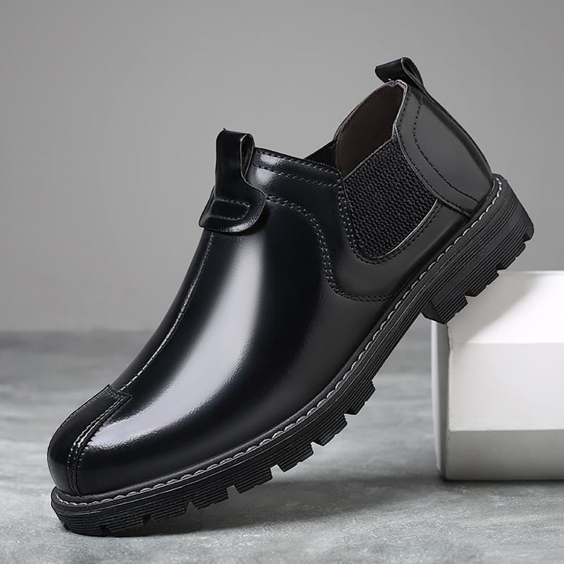 Męskie Oddychające Okrągłe Toe Soft Sole England Style Slip On Casual Chelsea Boots