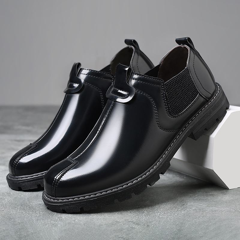 Męskie Oddychające Okrągłe Toe Soft Sole England Style Slip On Casual Chelsea Boots