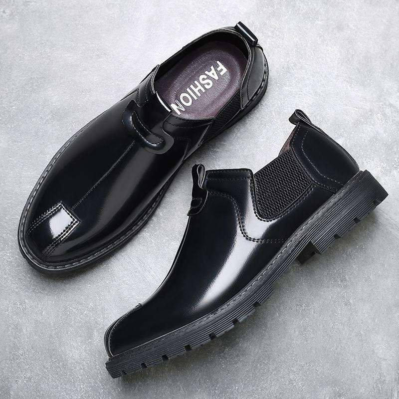 Męskie Oddychające Okrągłe Toe Soft Sole England Style Slip On Casual Chelsea Boots