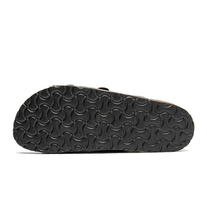 Męskie Oddychające Otwarte Antypoślizgowe Korkowe Dno Beach Casual Slide Slippers