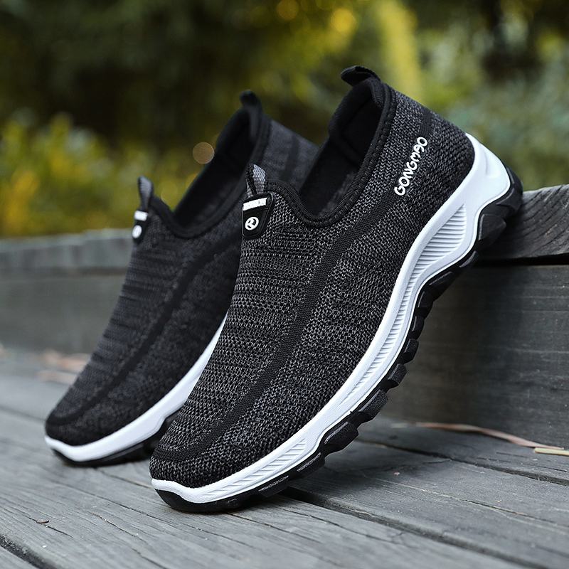 Męskie Oddychające Tkaniny Miękka Podeszwa Slip On Old Peking Casual Running Shoes