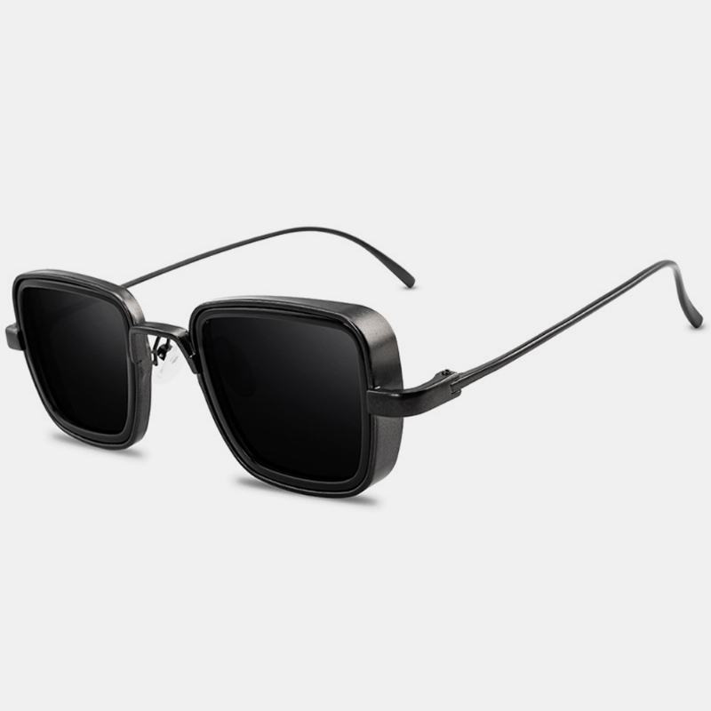 Męskie Okulary Przeciwsłoneczne W Stylu Retro Z Grubymi Krawędziami Z Metalową Ramą Trendowe Okulary Przeciwsłoneczne Do Jazdy Na Zewnątrz