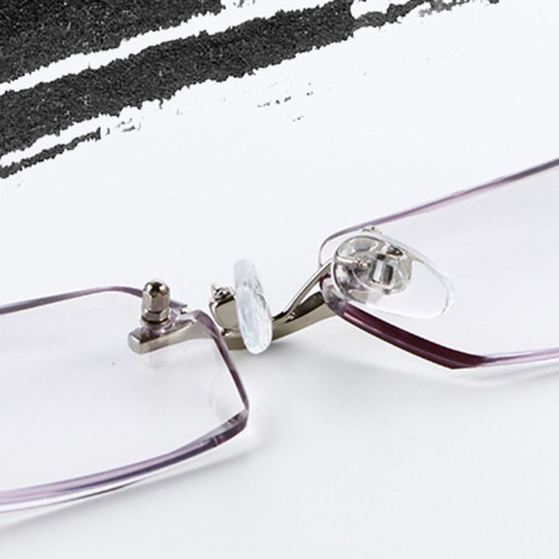 Męskie Okulary Przeciwzmęczeniowe Prostokątne Bez Oprawek Lekkie Okulary Do CZytania Bezramowe Okulary Starczowzroczne