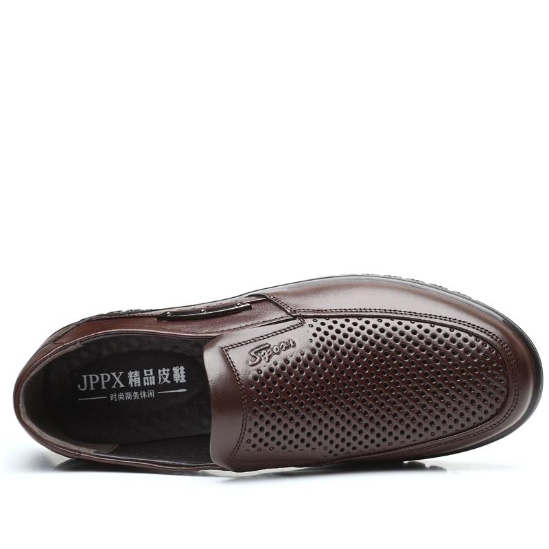 Męskie Oryginalne Skórzane Oddychające Miękkie Dno Slip On Casual Business Shoes