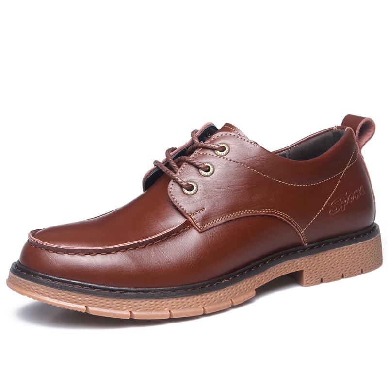 Męskie Oryginalne Skórzane Oddychające Miękkie Podeszwy Klasyczny Angielski Styl Casual Martin Boots