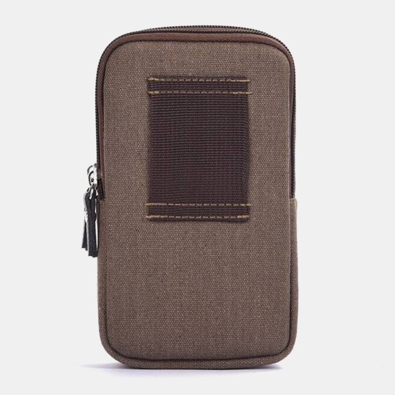 Męskie Płótno Multi-pocket Outdoor Sports 6.3 Cala Torba Na Telefon Torba Na Talię Torba Na Ramię