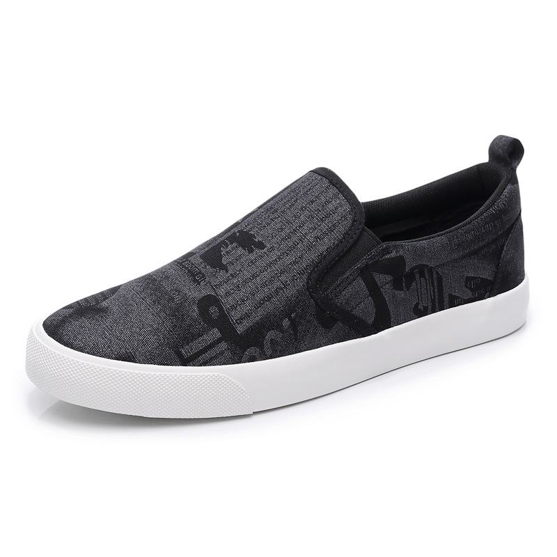 Męskie Płótno Oddychające Slip On Casual Court Flat Shoes