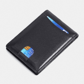 Męskie Prawdziwej Skóry Anti-theft Push Card Slot Multi-slot Etui Na Licencję Portfel Z Uchwytem Na Karty