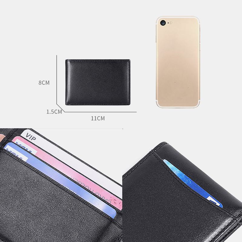 Męskie Prawdziwej Skóry Anti-theft Push Card Slot Multi-slot Etui Na Licencję Portfel Z Uchwytem Na Karty
