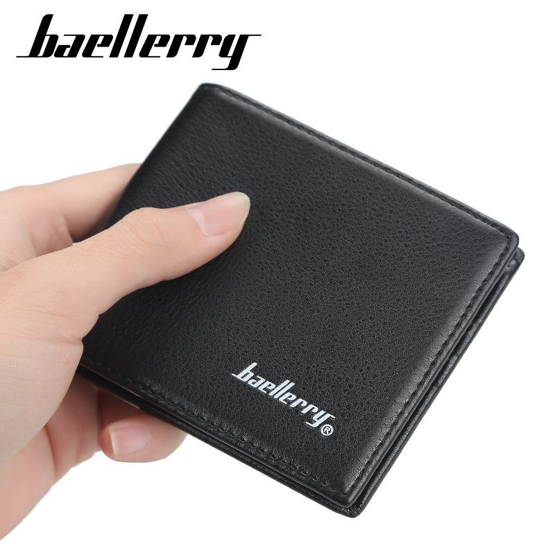 Męskie Pu Leather Bifold Multi Card Slot Retro Business Soft Cienki Portfel