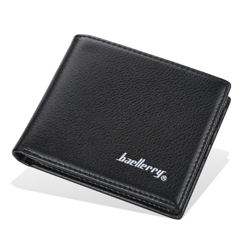 Męskie Pu Leather Bifold Multi Card Slot Retro Business Soft Cienki Portfel