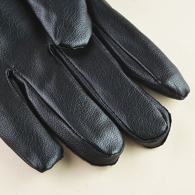 Męskie Rękawice Ze Sztucznej Skóry Wodoodporne Plus Aksamitny Ekran Dotykowy Sport Jeździecki Outdoor Full-finger Gloves