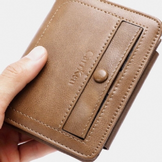 Męskie Retro Zipper Wallet Holder Posiadacz Karty Worek Na Monety