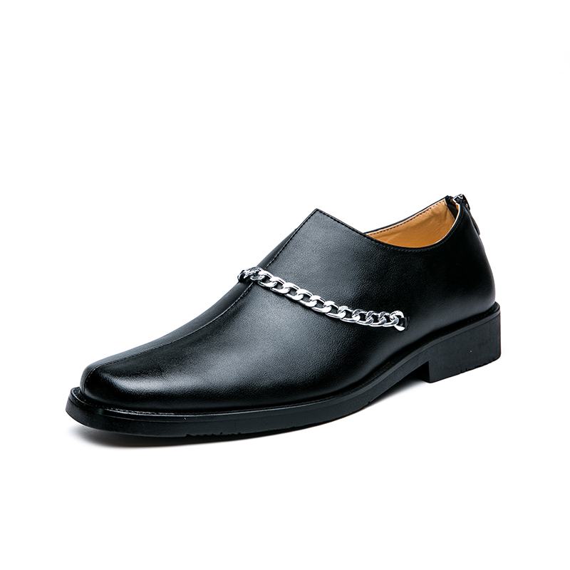 Męskie Skórzane Miękkie Podeszwy Z Mikrofibry Square Toe England Style Casual Business Oxford Shoes