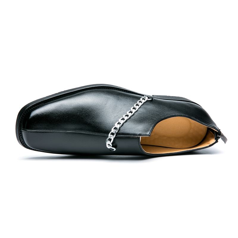 Męskie Skórzane Miękkie Podeszwy Z Mikrofibry Square Toe England Style Casual Business Oxford Shoes