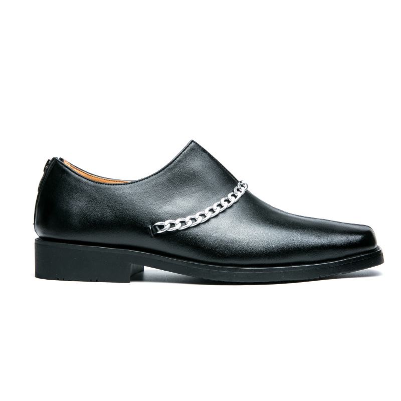 Męskie Skórzane Miękkie Podeszwy Z Mikrofibry Square Toe England Style Casual Business Oxford Shoes