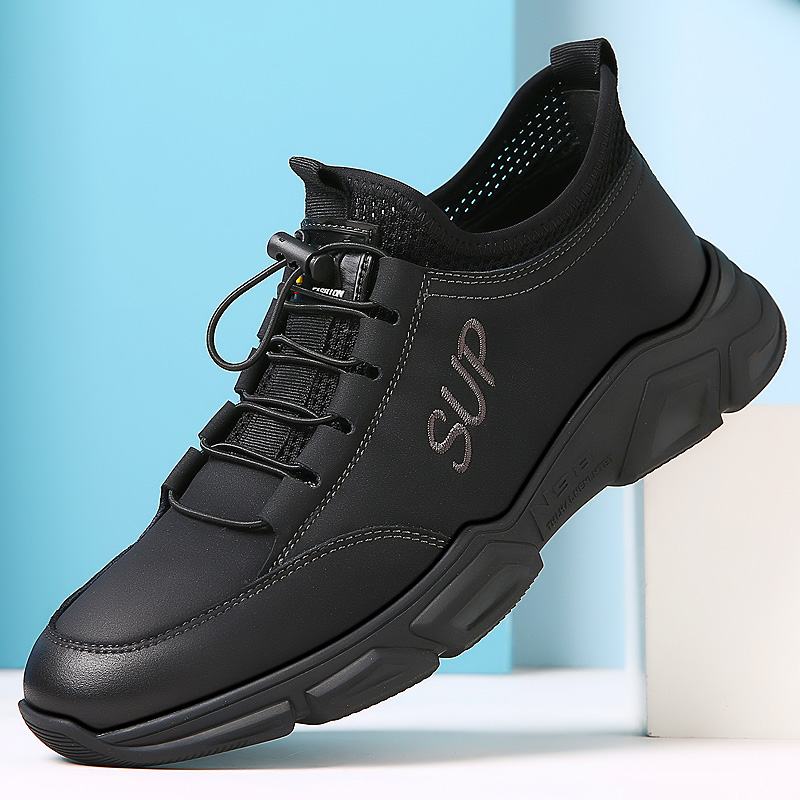 Męskie Skórzane Oddychające Miękkie Dno Antypoślizgowe Gumki Outdoor Sports Casual Shoes