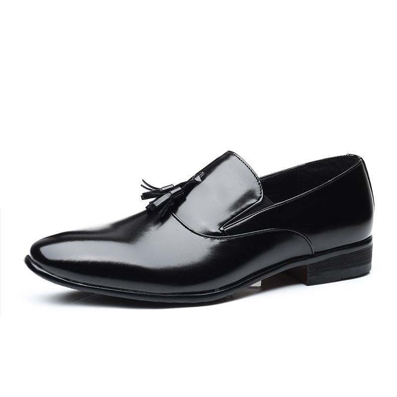 Męskie Skórzane Oddychające Miękkie Podeszwy Slip On Business Casual Dress Shoes