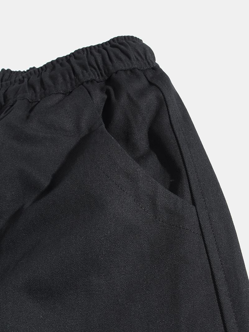 Męskie Spodnie Boczne X Wstążkowe Bawełniane Z Elastyczną Kostką Ze Sznurkiem Do Biegania