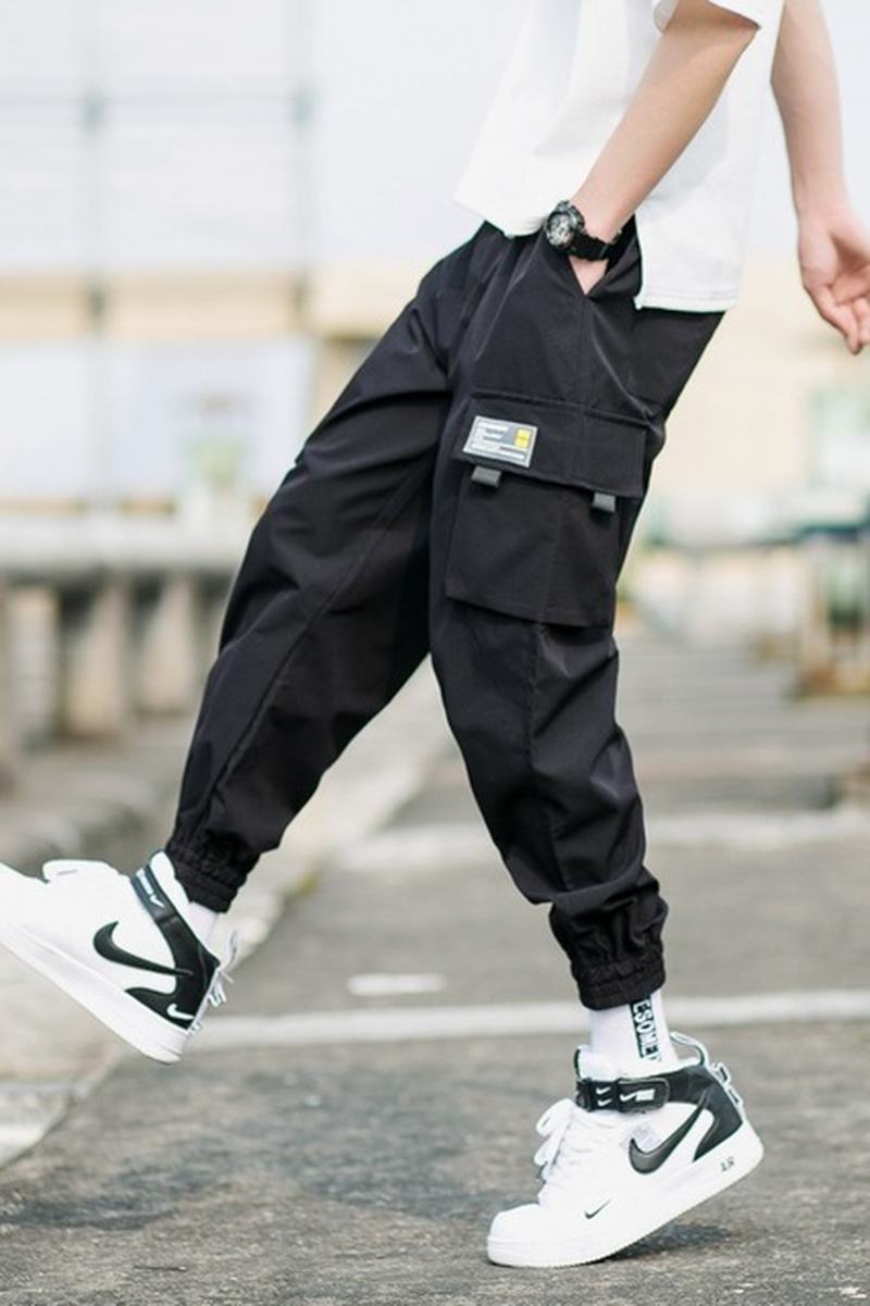 Męskie Spodnie Narzędziowe Stóp Harem Pants Slim Pants