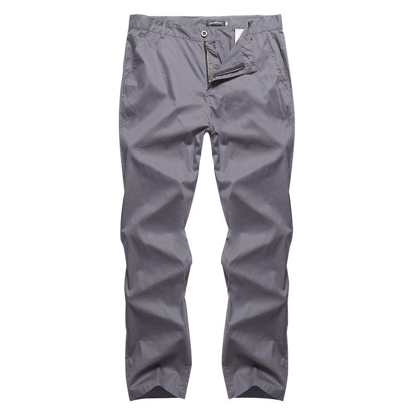 Męskie Spodnie O Regularnym Kroju Cargo Chino Business Casual Długie Spodnie Slack Plus Rozmiar