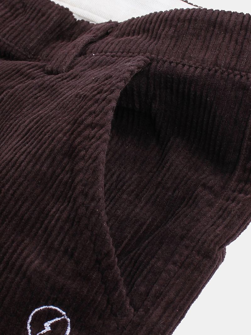 Męskie Spodnie Sztruksowe Z Bawełny W Dużym Rozmiarze Luźne Jednokolorowe Spodnie Haremowe