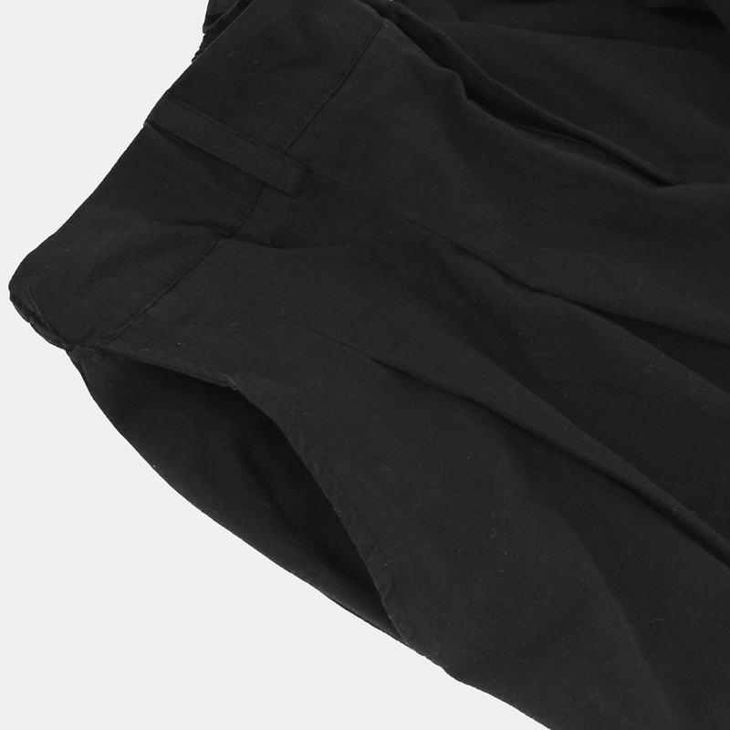 Męskie Spodnie W Stylu Chińskim Luźne Lniane Jednokolorowe Spodnie Na Co Dzień