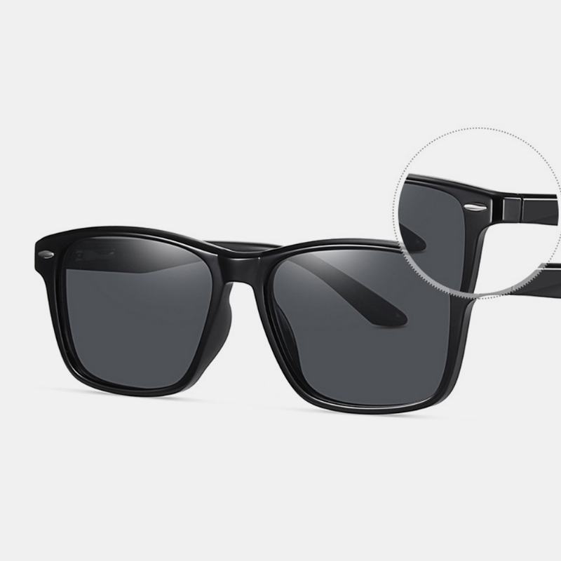 Męskie Super Lekkie Pełnoklatkowe Szerokie Ramki Outdoor Vintage Driving Okulary Przeciwsłoneczne Uv