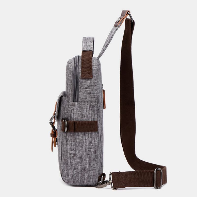 Męskie Torby O Dużej Pojemności Wodoodporne Antykradzieżowe Outdoor Casual Crossbody Torby Torba Na Ramię Torba Na Klatkę Piersiową