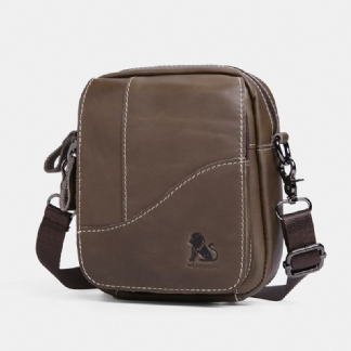 Męskie Torby Z Prawdziwej Skóry Odporne Na Zużycie O Dużej Pojemności W Stylu Vintage Ze Skóry Wołowej Crossbody Torba Na Ramię Pojedyncza Torba