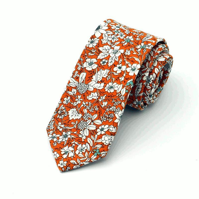 Męskie Weselne Bawełniane Nadruki Krawaty W Kwiaty Garnitur Obcisłe Krawaty Dla Pana Młodego Krawata