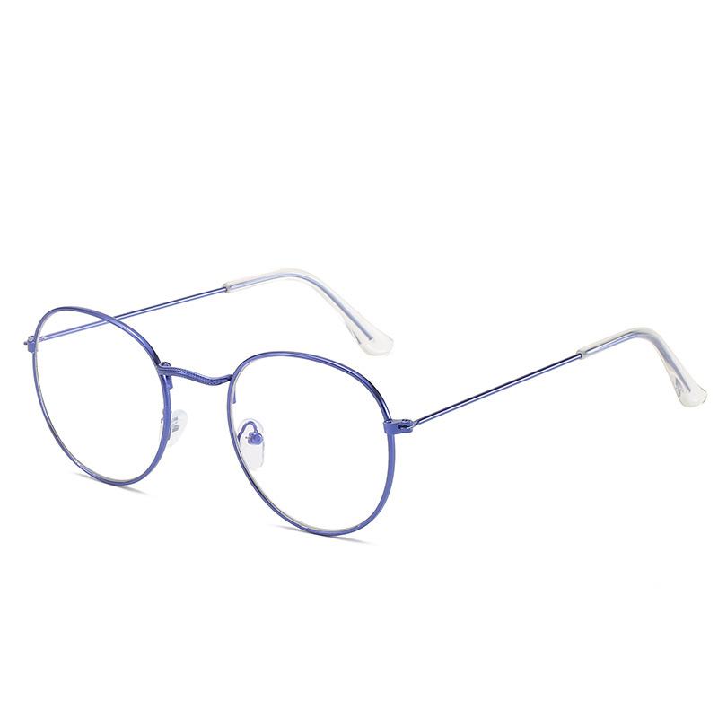 Metalowa Ramka Okulary Dla Kobiet W Stylu Vintage Anty Niebieski Blokujące Okulary Optyczne Metalowe Zwykły Spektakl Óculos Luksusowe Gafas Luneta