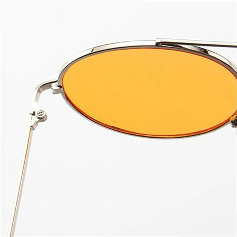 Metalowe Okrągłe Okulary Przeciwsłoneczne Okulary Przeciwsłoneczne Ocean Piece Retro Double Beam Sunglasses